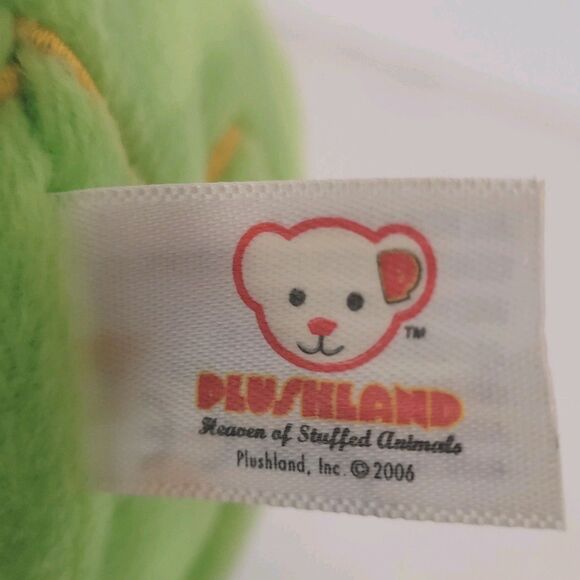 Easter Plush Surprise Egg Chick 8" Duckling Zipper Green Yellow Plushland 2006 - Picture 8 of 10